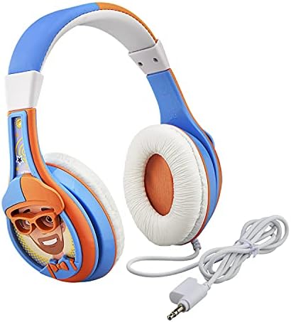 Blippi Kids Adventure Headphones with Safe Parental Volume Control – Tangle-Free Wired Earphones for Stress-Free Listening at Home, School, or On-the-Go – Lightweight and Durable 3.5 mm Jack Stereo Headphones for Young Explorers and Music Lovers