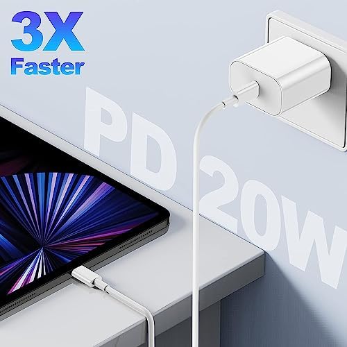 20 W USB-C Fast Charger for i Phone 16/15 Series & i Pad – 6 ft Type C to C Cable, High-Speed Wall Adapter for Optimal Performance, Compact & Durable Power Solution for Apple Devices – Experience Rapid Charging Anywhere