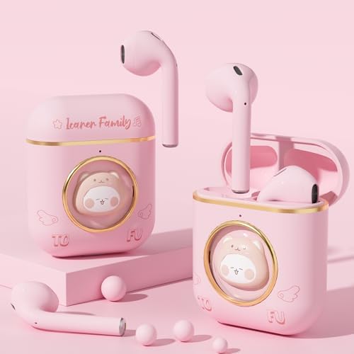 Black Panda Wireless Earbuds – Stylish Bluetooth 5.4 Sports Headphones with IPX4 Waterproof Technology, Perfect for Active Lifestyles, Travel, and School – Ideal for All Ages with Built-in Mic for Hands-Free Calls and Comfort Fit