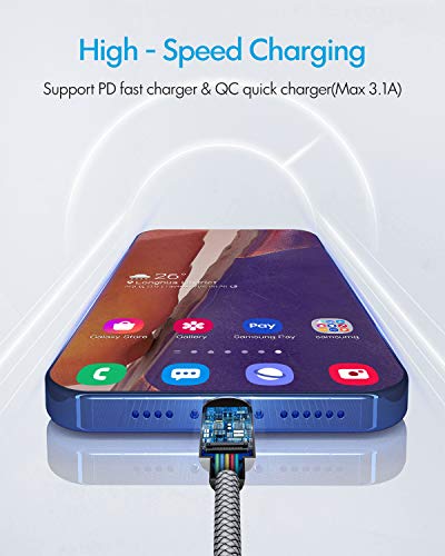 CLEEFUN 26 ft USB C to USB C Charging Cable – 60 W Fast Charger for i Phone 16/15 Pro Max, i Pad, Mac Book, Galaxy S24/S23 – Ultimate Compatibility & High-Speed Data Transfer – Durable Design for On-the-Go Power Solutions