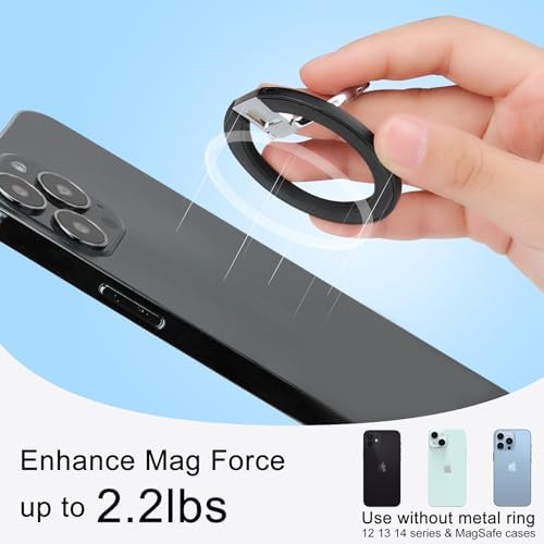 Experience Unmatched Elegance and Functionality with the EI Sonador Magnetic Phone Grip – Premium Transparent Gold Diamond Ring Holder for i Phone 14 Plus, 13, 12 Pro Max & Mini – Ideal for Effortless Selfies and Hands-Free Use, Enhanced Mag Safe Compatibility, Lightweight Removable Design for Ultimate Convenience