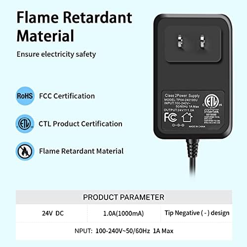 Versatile 24 V 1 A Power Adapter – Universal AC to DC Converter for Seamless Security Camera and Router Power Supply – Durable US Plug Design with Built-In Safety Features for Reliable Performance and Fast Charging