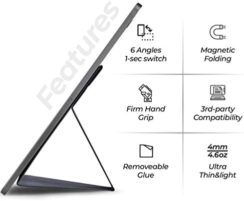 Revolutionize Your Tablet Experience with the MOFT Invisible Adhesive Slim Stand – Adjustable Support for Tablets Up to 12.9” in Space Gray – Perfect Blend of Portability, Style, and Functionality for Seamless On-the-Go Use