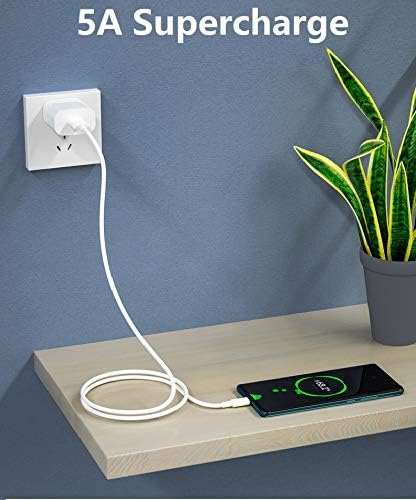 Huawei Supercharge Power Adapter – 4.5 V 5 A Fast Charger with USB Type C Cable for P20 Pro, P10 Plus, Mate 9, Mate 10 & Honor Devices – Ultra-Fast Charging with Enhanced Safety Features for On-the-Go Professionals and Travelers