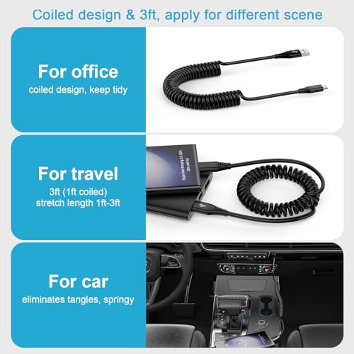 6 ft Fast Charging USB A to Type C Cable – 5 Pack for Samsung Galaxy S24, A55, A35, Z Fold5/4/3 – Durable and Versatile Charger Cord with Enhanced Compatibility for Everyday Use