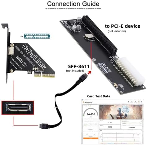 Elevate Your Computing Power: Cablecc SFF-8612 Oculink to M.2 NVMe PCIe SSD Enclosure Adapter for 2280 SSDs – Ultimate Speed and Compatibility Upgrade for Your Mainboard