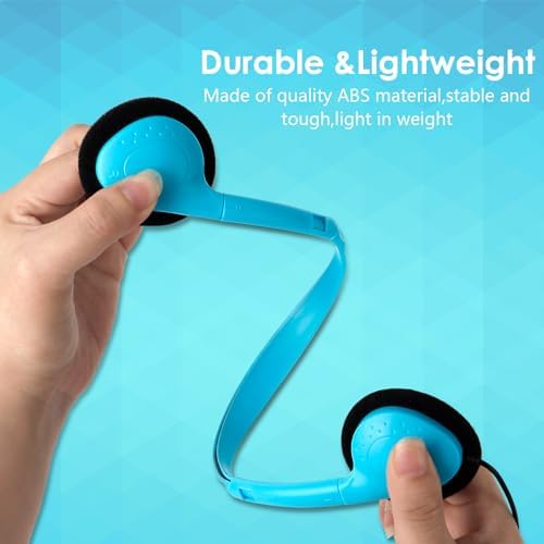 Bulk 30-Pack Student Headphones for Classrooms – Lightweight, Durable Earphones with Enhanced Audio Quality, Perfect for Educational Engagement and Group Learning Activities, Ideal for Kids and Young Learners