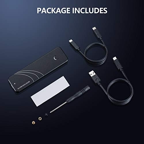 Ultra-Fast SATA M.2 SSD to USB 3.2 Adapter – Dual Protocol NVMe M-Key & B+M Key Support for 2230/2242/2260/2280 SSDs | 10 Gbps Data Transfer Speeds | UASP Enabled for Optimal Performance and Reliability | Compact, Portable Design for Effortless Data Access and Backup Solutions