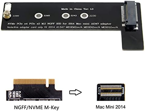 Elevate Your 2014 Mac Book Mini with the Cablecc M.2 NVME SSD Converter Card – Unleash High-Speed Storage Potential for A1347, MEGEN2, MEGEM2, MEGEQ2 Models, Effortless Plug-and-Play Installation for Enhanced Performance and Reliability, Perfect for Creative Professionals and Gamers Seeking Superior Data Transfer Efficiency
