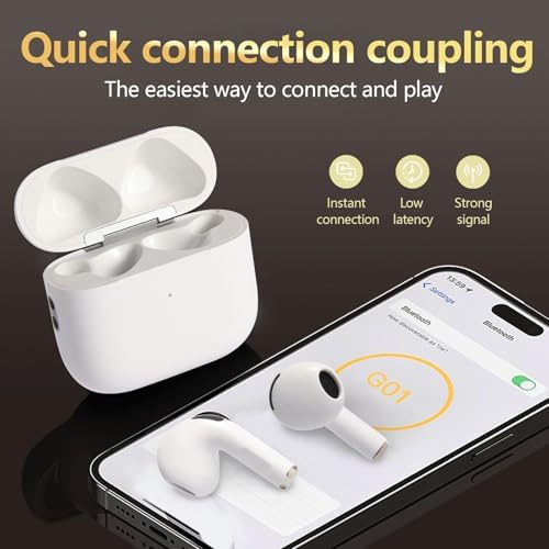 Premium Bluetooth Earbuds with Superior Noise Cancellation and Deep Hi-Fi Bass – Enjoy 32 Hours of Playtime, IPX7 Waterproof Design for Active Lifestyles – Effortless Pairing with i Phone & Android – Ideal for Audiophiles and Professionals Seeking Exceptional Audio Quality and Ergonomic Comfort