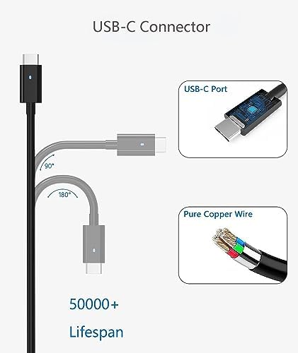 100 W USB-C Charger for Dell Latitude Laptops – Fast Charging Power Adapter for Models 7640, 7440, 7340, 7530 & More – Universal Compatibility with 90 W, 65 W, 60 W Type-C Devices – Enhanced Safety Features & Reliable Performance – Perfect for 2-in-1 Laptops – Includes 3-Prong Power Cord