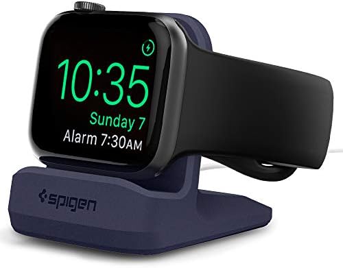 Spigen S350 Apple Watch Charger Stand – Durable TPU Dock with Non-Slip Base for Enhanced Stability and Fast Charging – Compatible with Ultra 2/1, Series 10, SE2, and More – Optimal Charging Solution for All Apple Watch Sizes – Sleek Design for Desk or Nightstand Use