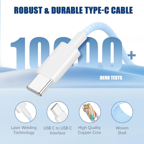 iPhone 16 15 USB C Charger Cable 10ft, Long Fast Charge Type C to C Charging Cord Wire for Apple iPhone 16 Pro Max/16 Pro/15 Plus/15 Pro Max,iPad Pro 12.9/11 inch/Mini/Air 5/4th,MacBook,Samsung-Black – Enhanced Compatibility and Speed