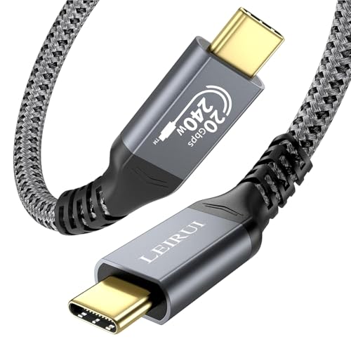 Ultra-Fast 240 W USB C to USB C Charging & Data Transfer Cable – Experience 20 Gbps Speed and 4 K Video Output for Seamless Connectivity with Samsung Galaxy, Mac Book Pro/Air, and i Pad Mini – Perfect for Professionals and Everyday Users Seeking Efficiency and Durability