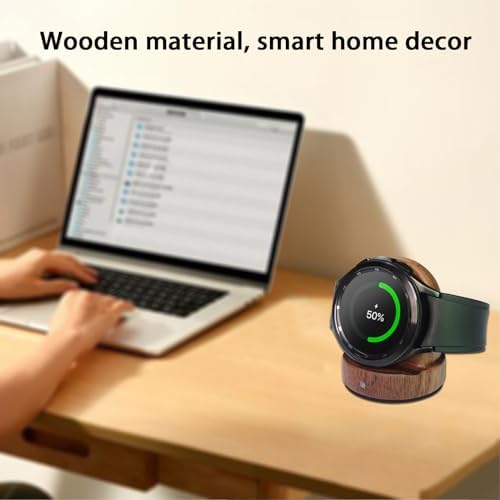 Elevate Your Charging Experience with the Premium Walnut Samsung Galaxy Watch Magnetic Dock – High-Speed Wireless Charger for Galaxy Watch Series 6/5/4/3/2/Active 2/1/S3 – Sleek Smartwatch Accessory for Modern Workspaces and Homes. Enjoy Effortless Charging with Stylish Design and Enhanced Durability, Perfect for Home, Office, or Travel Use. Say Goodbye to Tangled Wires and Hello to Instant Power with This Elegant Docking Station, Crafted for Maximum Compatibility and Aesthetic Appeal. Ideal for Tech-Savvy Individuals Seeking Functionality and Sophistication in Their Charging Solutions.