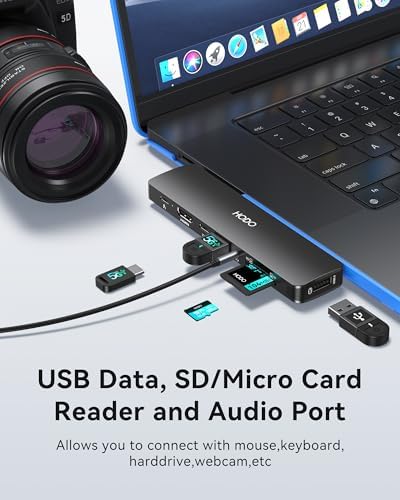 Unlock Your Mac Book’s Full Potential with the Premium 8-in-2 USB C Hub HDMI Adapter – Ultimate Thunderbolt 3 & 10 G USB Data Ports, Stunning 4 K Output, and Sleek Compact Design for 2018-2025 Mac Book Pro & Air Models – Effortless Connectivity, Fast Transfers, and Seamless Streaming for Professionals on the Go!