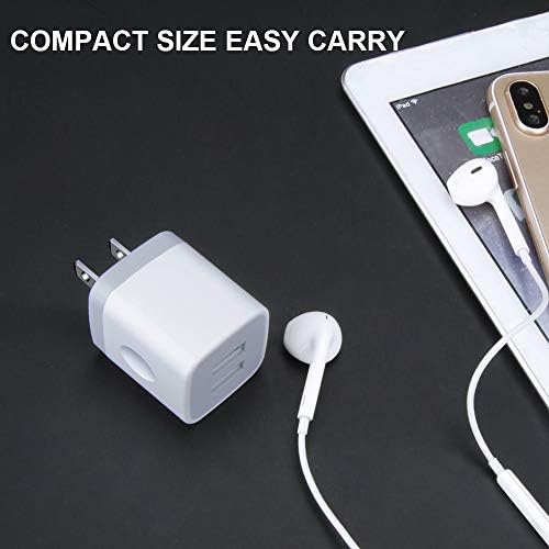 Rapid Charge Duo USB Power Cubes – 5-Pack 2.1 A Dual Port Wall Chargers for i Phone & Samsung Devices – Compact, Efficient & Travel-Friendly with Enhanced Safety Features – Stay Connected Anytime, Anywhere