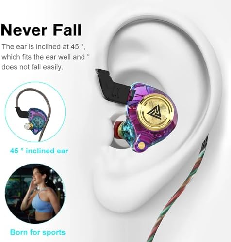 Premium Dual Pack Wired Gaming Earbuds – High-Fidelity In-Ear Monitors with 10 mm Dynamic Drivers for Rich Deep Bass, Advanced Noise-Canceling Technology, Ideal for Gaming & Remote Conferencing, Stylish Black & Purple Design, Versatile Compatibility Across Devices