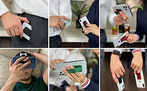 Universal Ergonomic Phone Grip Holder for One-Handed Control – Wireless Charging Compatible Finger Strap – 3-Pack of Durable Smartphone Accessories in Stylish Black – Perfect for Active Lifestyles & Effortless Multitasking