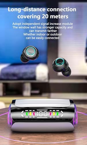 Active Lifestyle True Wireless Earbuds Model 43 | Bluetooth 5.3 Sports Headphones with Touch Control | IP7 Waterproof Design for Rugged Use | Integrated Microphone & LED Battery Indicator for Effortless Connectivity | Immerse Yourself in Rich Bass & Clear High Frequencies