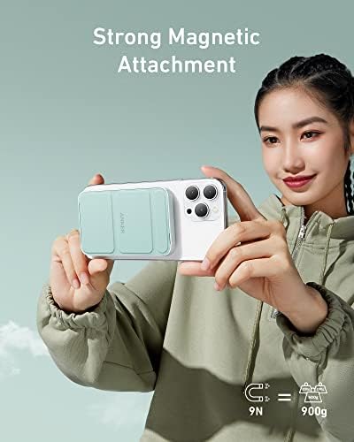 Anker 622 Mag Go Foldable Magnetic Wireless Charger – 5,000 m Ah Portable Power Bank with Stand, USB-C Port & Mag Safe Compatibility for i Phone 16/15/14/13 Series – Ultimate On-the-Go Charging Solution