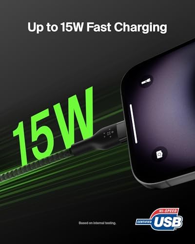 Belkin Boost Charge Flex Silicone USB-A to USB-C Charging Cable (2 M/6.6 ft) – Fast Data Transfer & Durable Design for i Phone 16, Galaxy S25, Pixel 9 & More with Convenient Cable Clip – Tangle-Resistant Flexibility for Ultimate Compatibility and Performance