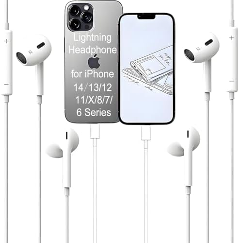 Elevate Your Listening with Odd Paddle Lightning Earbuds: MFi Certified Wired Headphones for i Phone – Built-In Microphone & Easy Volume Control – Seamless Compatibility with i Phone 14/13/12/11/XR/X/8/7 – Durable Audio Solution for Music Enthusiasts, Gamers, and Professionals – Hassle-Free Plug and Play Experience for Optimal Sound Quality