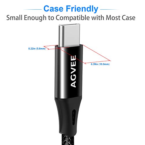 AGVEE 15 ft Braided USB-C Charging Cable – Dual Pack of Extra Long Type-C Cords for Rapid Charging Android Devices, Tangle-Free Durability, Perfect for Samsung S10, S9, and Note Series – Elevate Your Charging Experience with Reliable Performance and Seamless Connectivity
