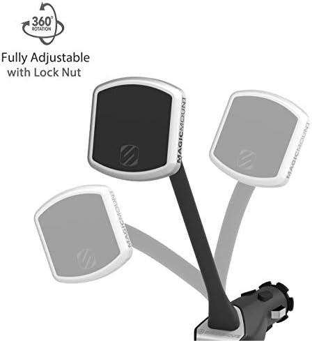 Scosche Magic Mount Pro Suction Cup Phone Holder – 2-Pack Magnetic Car Dashboard & Windshield Mount for i Phone, Galaxy & Android Smartphones – Enhanced Stability, 360-Degree Rotation & Sleek Black/Silver Design for Optimal Accessibility & Safety