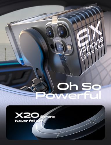 LISEN Qi2 15 W Mag Safe Car Mount Charger – Fast Wireless Charging Solution for i Phone 16 Pro Max, 15/14/13 Mini & Samsung Devices – Secure Magnetic Vent Holder for Hands-Free Navigation – Sleek, Durable Design for Enhanced Driving Convenience