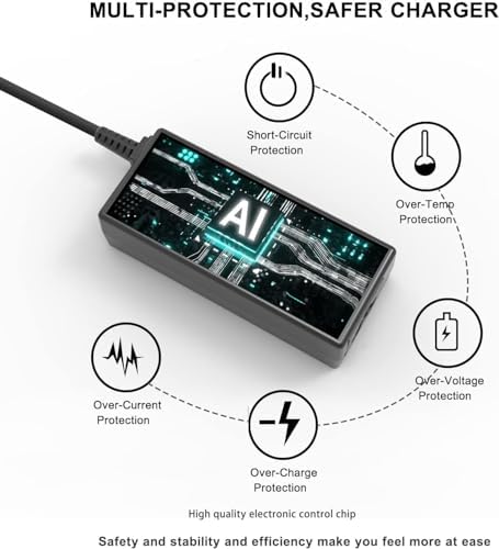 Universal 45 W USB-C Laptop Charger – Fast Charging Power Adapter Compatible with HP, Dell, Acer, Asus, and Samsung Chromebooks – Enhanced Compatibility for Students and Professionals, Optimized for Quick Device Recharge