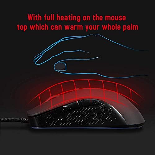 Revolutionary Heated Mouse with Quiet Click Technology – Ergonomic Comfort for Enhanced Productivity in Any Workspace, Universal Fit for All Hand Sizes, Solid Black Design for a Sleek Look