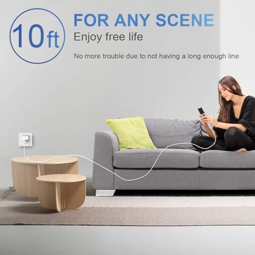 20 W USB-C Wall Charger & Lightning Cable Duo: Ultra-Fast Charging Solution for i Phone & i Pad – Compact, Travel-Friendly Design with Universal Compatibility for i Phone 14/13/12/11 and More – Perfect for Everyday Use and On-the-Go Power
