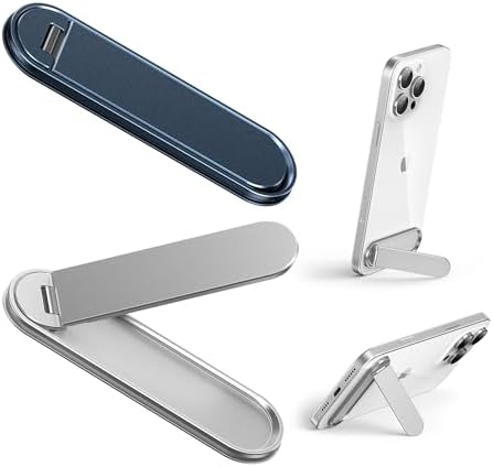 Dual-Angle Adjustable Phone Kickstand – 2 Pack Folding Stand for i Phone & Samsung – Portable, Versatile Hands-Free Holder for Optimal Viewing – Durable Black Design for All Smartphones – Perfect for Video Calls, Streaming & Reading