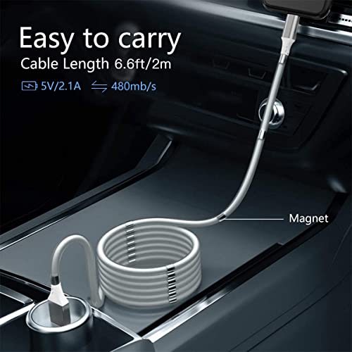Revolutionary Magnetic Charging Cable 3 FT – Ultra-Fast MFi Certified Lightning Connection for i Phone & i Pad – Durable Nano Data Sync 2-Pack – Effortless Alignment for Seamless Charging at Home or On-the-Go – Compatible with All i Phone Models from 5 to 14 Pro Max – Protects Charging Ports from Wear and Tear