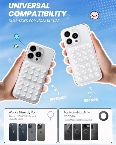 Klearlook Magnetic Suction Phone Mount Set – 4 Stylish Colors for Mag Safe Cases, Hands-Free Selfie Grip for Tik Tok & Content Creators, Lightweight & Portable, Secure Magnetic Attachment for Effortless Video Recording and Photography