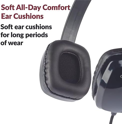 Transform Your Listening with Cyber Acoustics ACM-6005 C USB Over-Ear Headphones – Perfect for Home, Office, and Classroom Use – Enjoy Effortless Plug-and-Play Setup, Ultimate Comfort, and Noise-Canceling Clarity for Enhanced Communication and Focused Audio Experiences