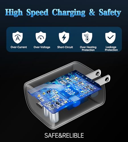 Ultimate i Phone 16 Pro Max Fast Charger with 8 FT USB-C Cable – High-Speed Wall Adapter in Stylish Purple – Compatible with i Phone 15 Series and i Pad Pro – Perfect for Quick Charging on the Go – Enhance Your Charging Experience with Extended Reach and Reliability