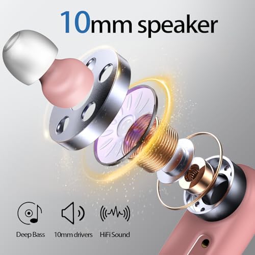 Revolutionary Bluetooth 5.3 Wireless Earbuds – Ultra-Lightweight Noise-Cancelling Headphones with Deep Bass for Sports Enthusiasts – Waterproof Design with Secure Ear Hooks for Running, Biking, and Climbing – Unmatched 60 Hours Playtime in Sleek Black Finish