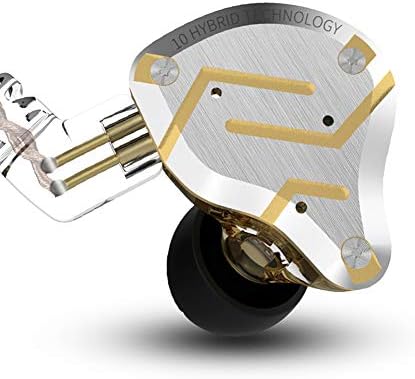 High-Fidelity KZ ZS10 PRO Noise-Isolating Earbuds with Detachable 2-Pin Cable – Superior Five-Driver Sound Clarity in Sleek Sand Black Design for Audiophiles and Casual Listeners Alike