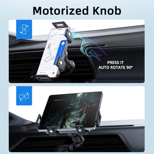 OATSBASF 15 W Qi Wireless Car Charger with Auto Clamping, Air Vent Phone Mount – Fast Charging Compatibility for i Phone 16/15/14/13 & Samsung Galaxy Z Fold 6/5/4 – Effortless Touch Rotation & Secure Hold for Ultimate Driving Convenience