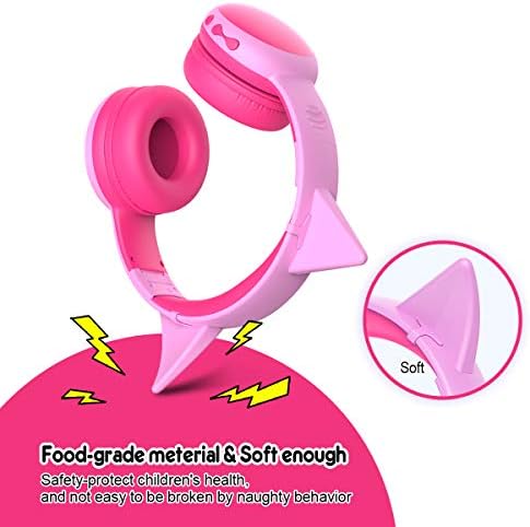 Gorsun Kids’ Purple Cat Ear Bluetooth Headphones – Safe Over-Ear Wireless Headset with 85 d B Volume Limiting, 40-Hour Battery Life, Built-in Microphone, and Bluetooth 5.3 for Toddlers and Young Children – Ideal for Music, Learning, and Playtime Adventures