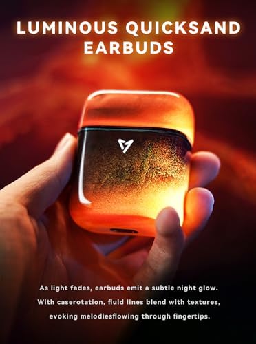 Illuminate Your Audio Experience with Luminous LP1 Wireless Earbuds – Cutting-Edge Bluetooth 5.4 Technology, 32-Hour Playback, and Wireless Charging Case for Ultimate Convenience – Glow-in-the-Dark Design with Immersive Stereo Bass, Ideal for TV and Smartphone Use with Built-in Microphone for Effortless Hands-Free Calling