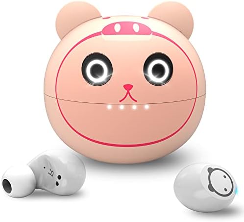 Adorable Panda-Themed Kids Wireless Earbuds – Bluetooth 5.0 with 36 Hours Playtime & IPX6 Waterproof for Active Lifestyles – 3 D Stereo Sound & Built-in Mic for Hands-Free Calling – Perfect for Children and Adults