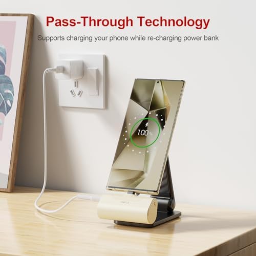 i WALK Compact 4500 m Ah USB-C Power Bank – Ultra-Lightweight Portable Charger for i Phone 16/15, Samsung Galaxy S25/S24/S23, and More – Fast Charging, Versatile Compatibility, Stylish Purple Design for On-the-Go Power Solutions