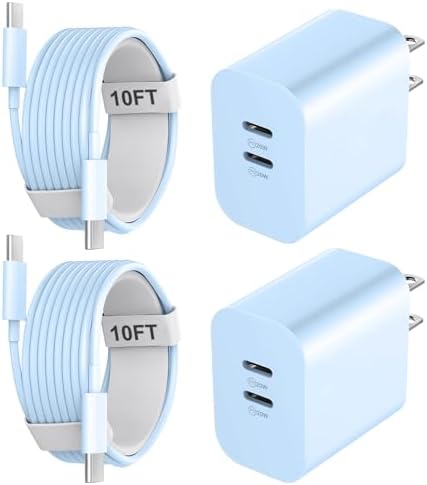 20 W Dual-Port USB-C Fast Charger with 6.6 FT Cable – Ultimate Power Solution for i Phone 15/16 Pro Max & Android Devices – Efficient Travel Companion Designed for rapid charging, this 20 W Dual-Port USB-C Charger ensures your i Phone 15/16 Pro Max and Android devices stay powered up with maximum efficiency. Featuring a generous 6.6 FT USB-C to C cable, this charger eliminates the inconvenience of short cords while allowing you to multitask with ease. Its dual-port design offers the ability to charge two devices simultaneously, making it ideal for busy professionals and frequent travelers. Enjoy broad compatibility across multiple Apple and Android devices, ensuring versatility for all your charging needs. The compact and lightweight structure of this charger enhances portability, making it an essential accessory for your on-the-go lifestyle. Built with high-quality materials, this charger prioritizes durability and safety, giving you peace of mind while delivering fast charging performance. Elevate your charging routine and stay connected wherever life takes you with this indispensable charging solution.