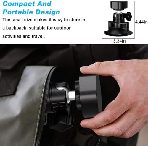 Starlink Mini Car Mount for Dashboard, Starlink Mini Suction Cup Car Mount Kit Ensures Stable Setup While Driving, 360° Adjustable – Angle Aluminum Alloy Tripod Adapter Include – Enhanced Compatibility and Speed