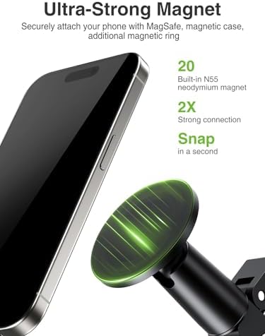 elitehood 360 Swivel Tilt Phone Holder and Mount, Adjustable for Music Boom Mic and All iPhone, Android Cell Phone – Enhanced Compatibility and Speed