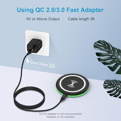 HOOTEK 15 W Fast Wireless Charger Pad – Universal Compatibility for Moto Edge, Samsung Galaxy S Series, and i Phone 16/15 Pro Max – Enhanced Safety Features, Non-Slip Design, and Multi-Protection Charging Station for Speedy Device Power-Up – Ideal for Qi-Enabled Phones and Earbuds