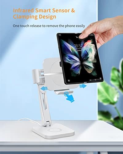 Advanced Wireless Charging Dock for Samsung Galaxy Z Fold Series – 2-in-1 Fast Charger with 3 Coils for Galaxy Buds Pro & Live – Sleek, Efficient, and Space-Saving Design for Enhanced Device Compatibility and Quick Power-Up